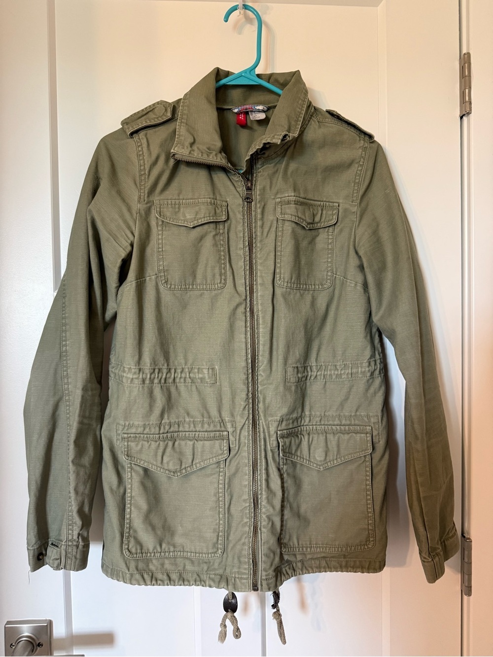H&M Olive Utility Field Jacket with Epaulets